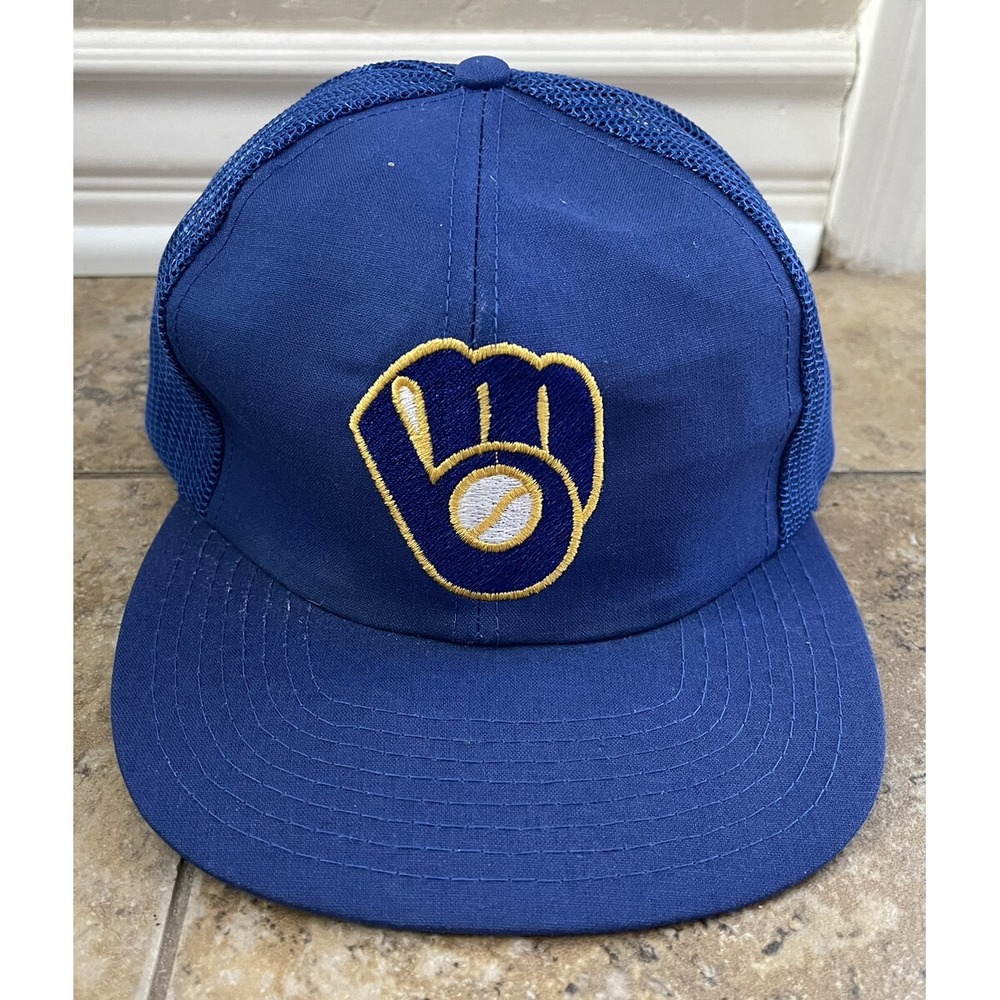 Vintage Milwaukee Brewers Sports Specialties Mesh Snap Back Hat Baseball Cap